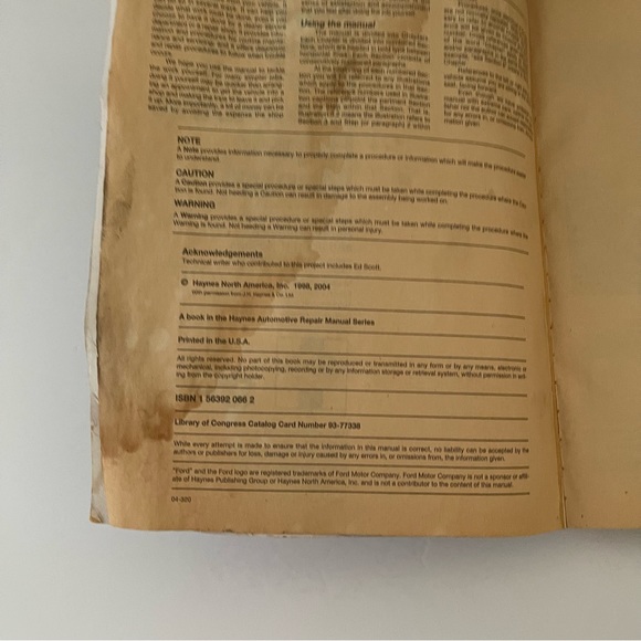 Ford Ranger Bronco II 1983 thru 1992 Haynes Automotive Repair Manual 36070 Gas - Picture 16 of 16